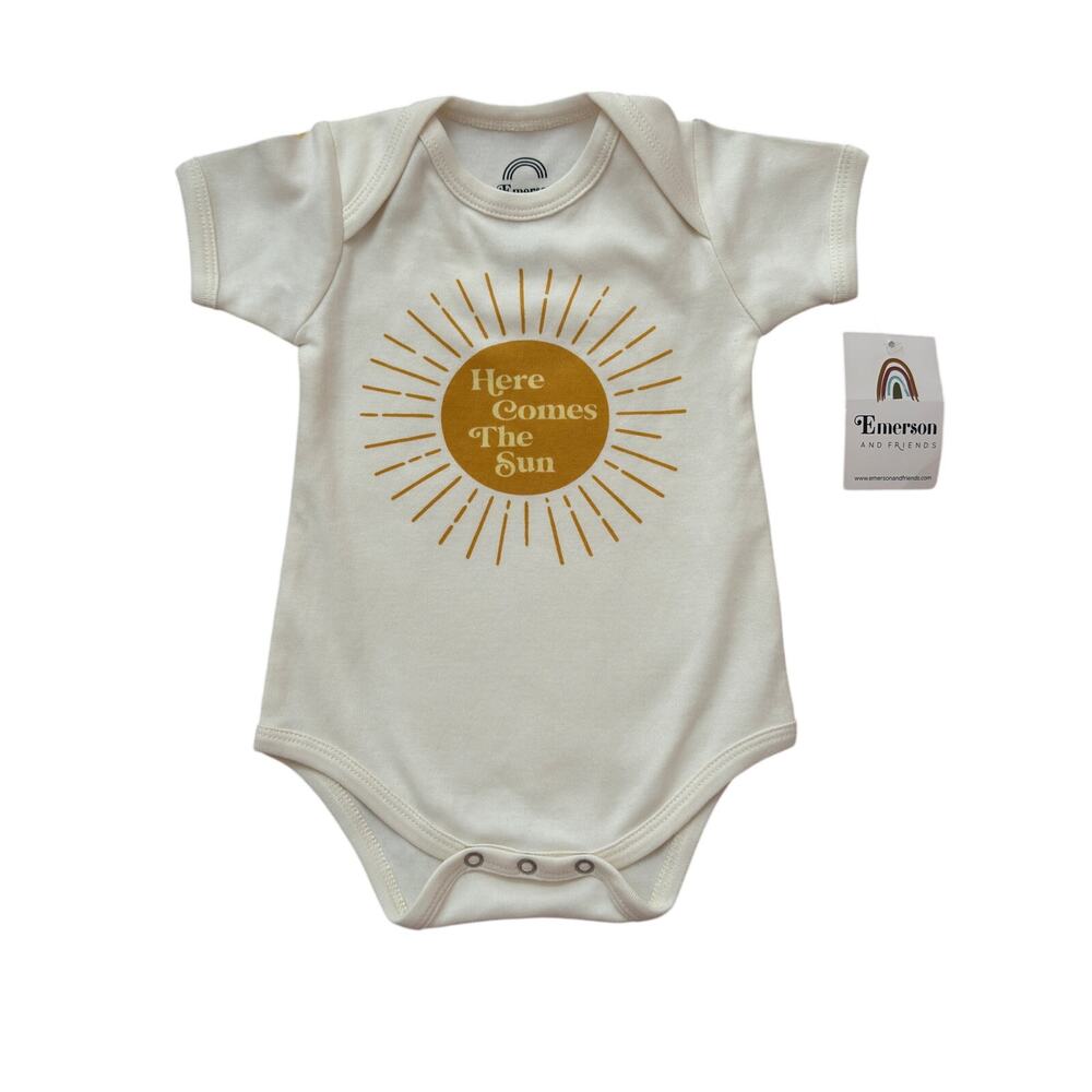 Emerson Kids Cream 'Here Comes The Sun' One-Piece